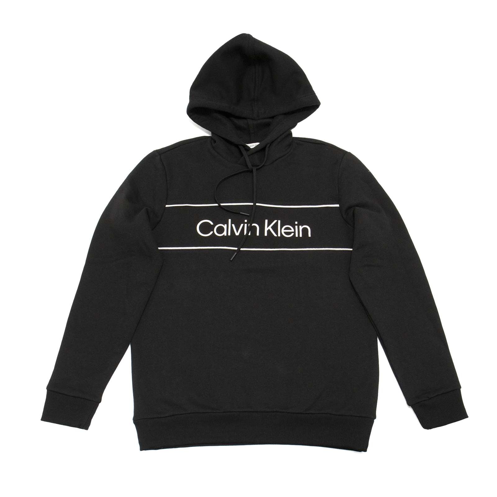 Calvin Klein Men Long Sleeve Iconic Logo Piping Pullover Hoodie