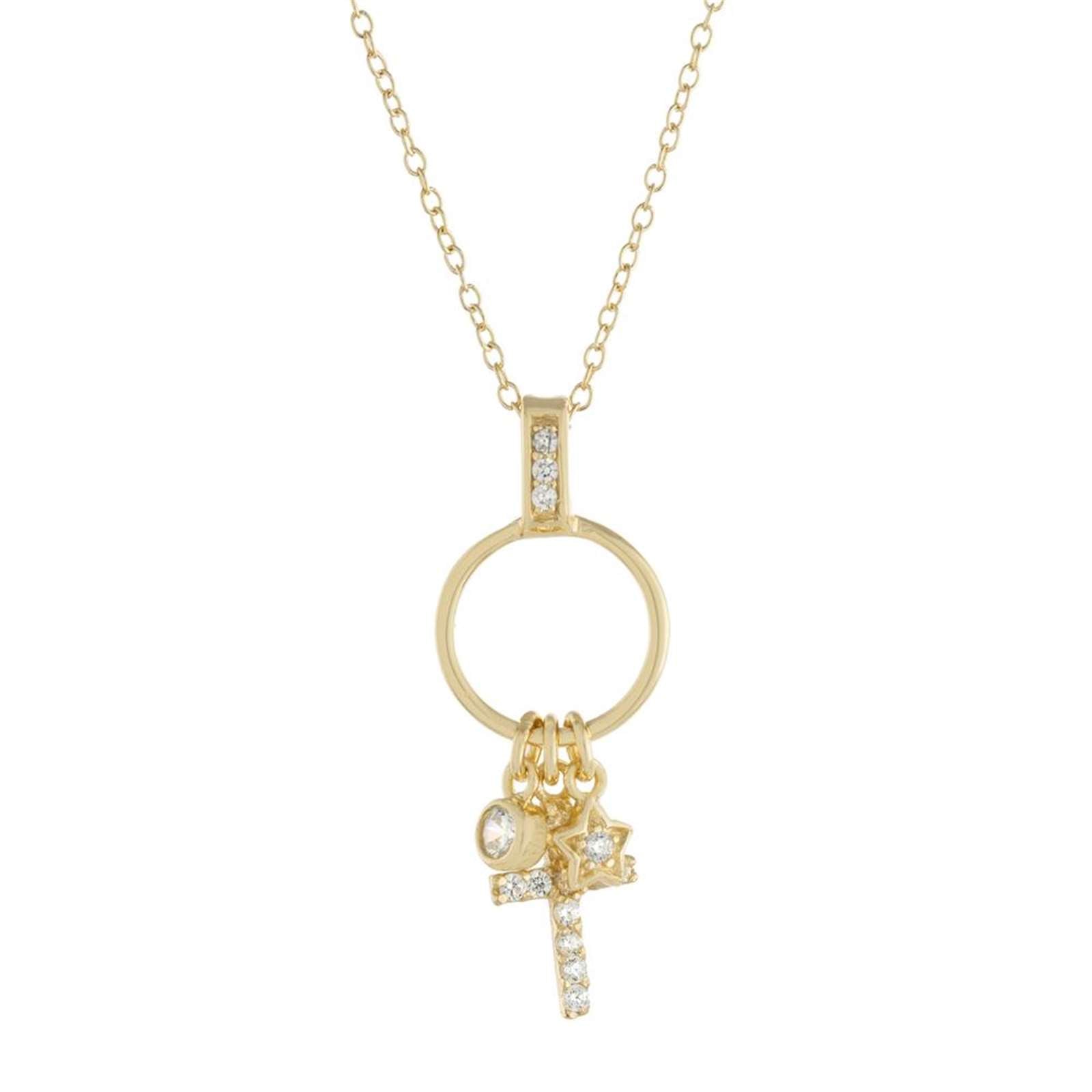 Athra Women Cross Charm Necklace With Extension