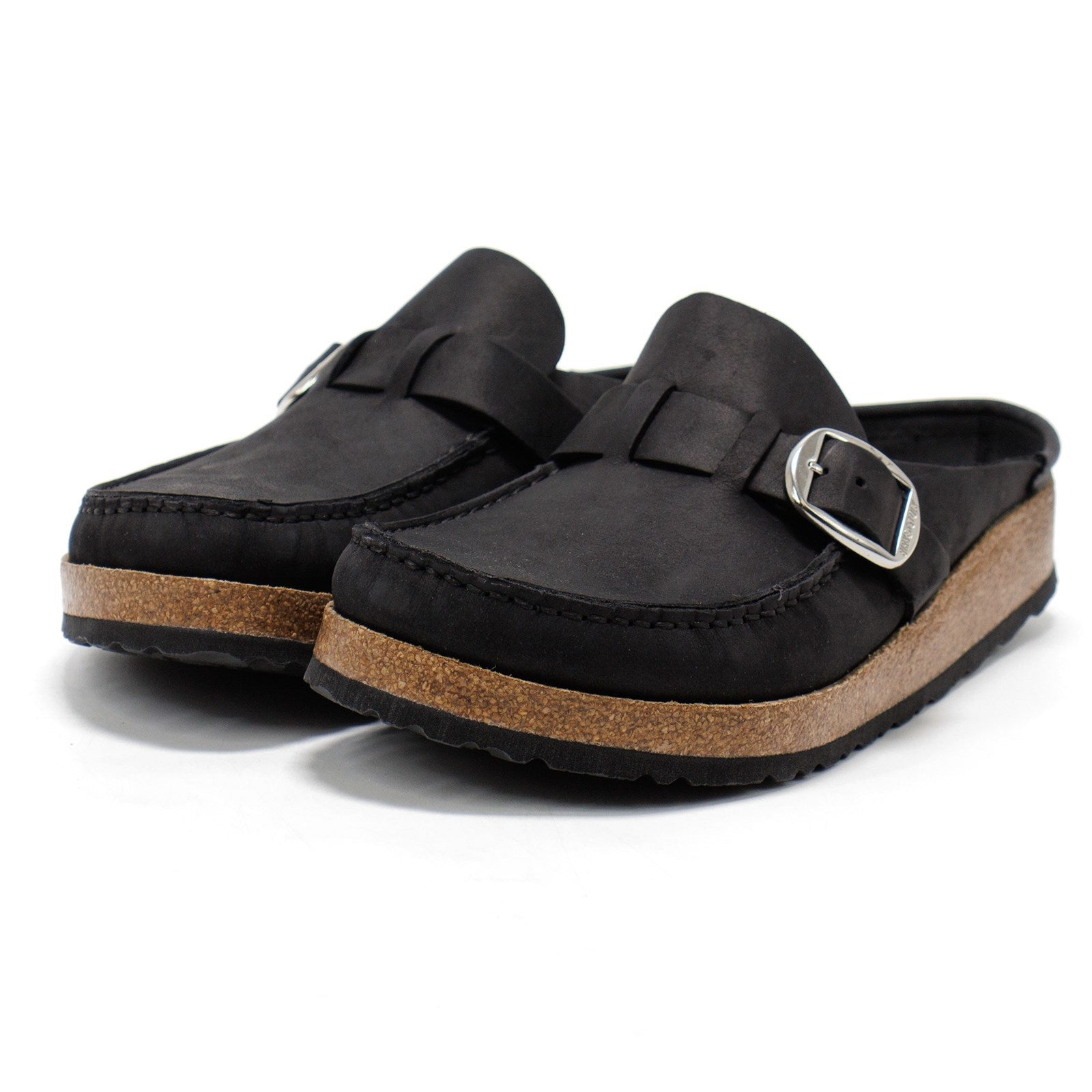 Birkenstock Women Buckley Oiled Leather Slip-On Clog Shoes