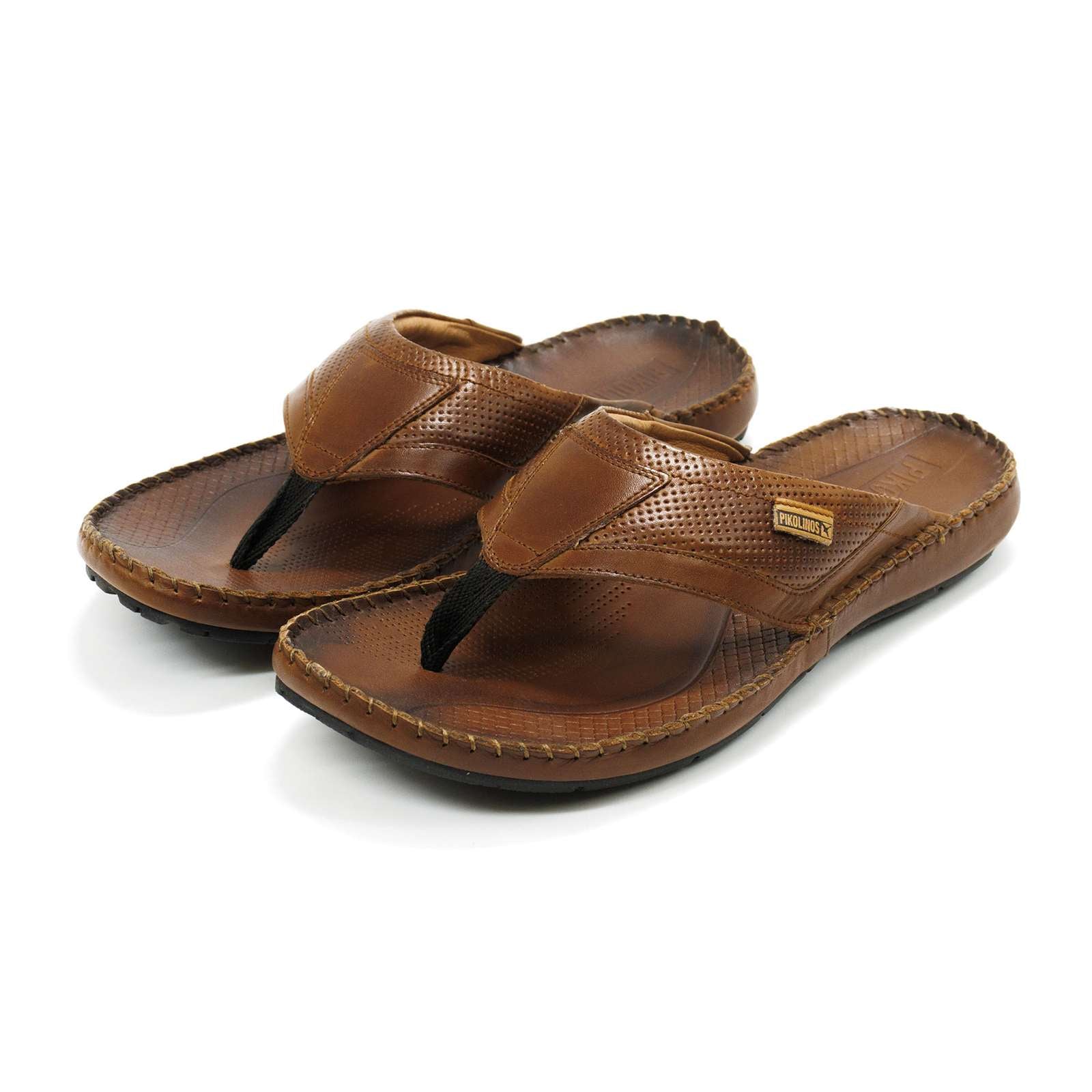 Pikolinos Men Tarifa Leather T-Strap Sandals