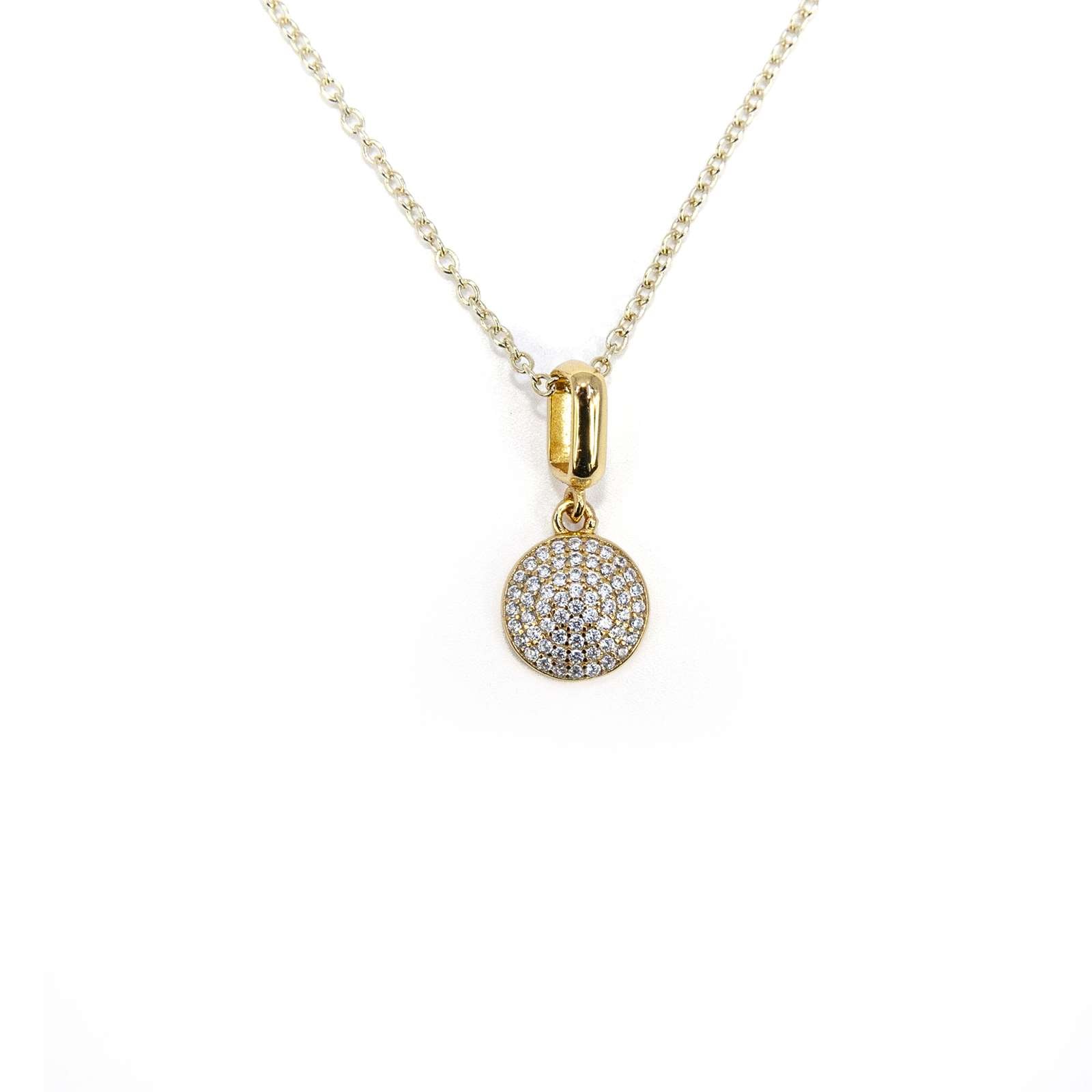 Athra Women Round Disc Slider Necklace