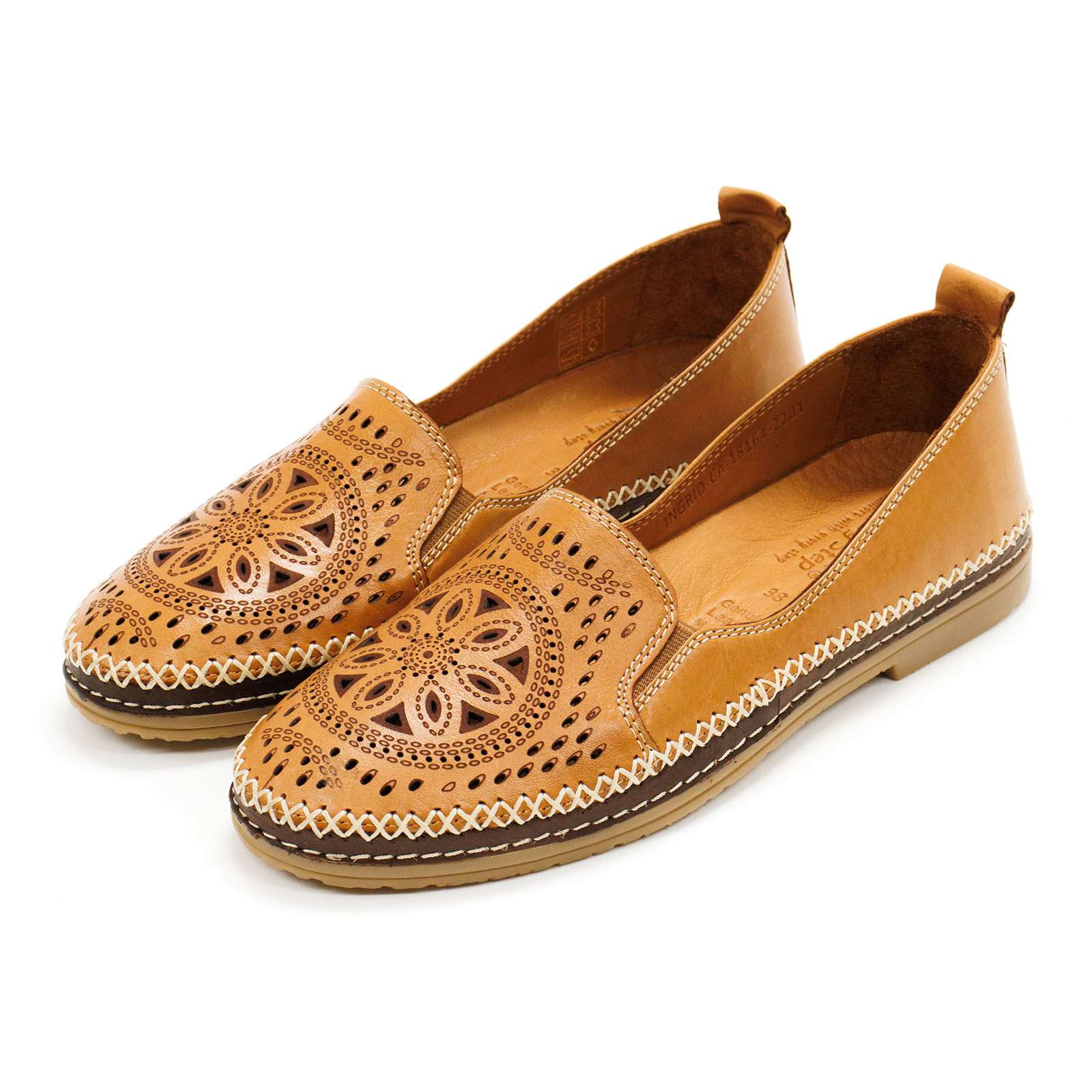 Spring Step Women Ingrid Perforated Leather Slip-On