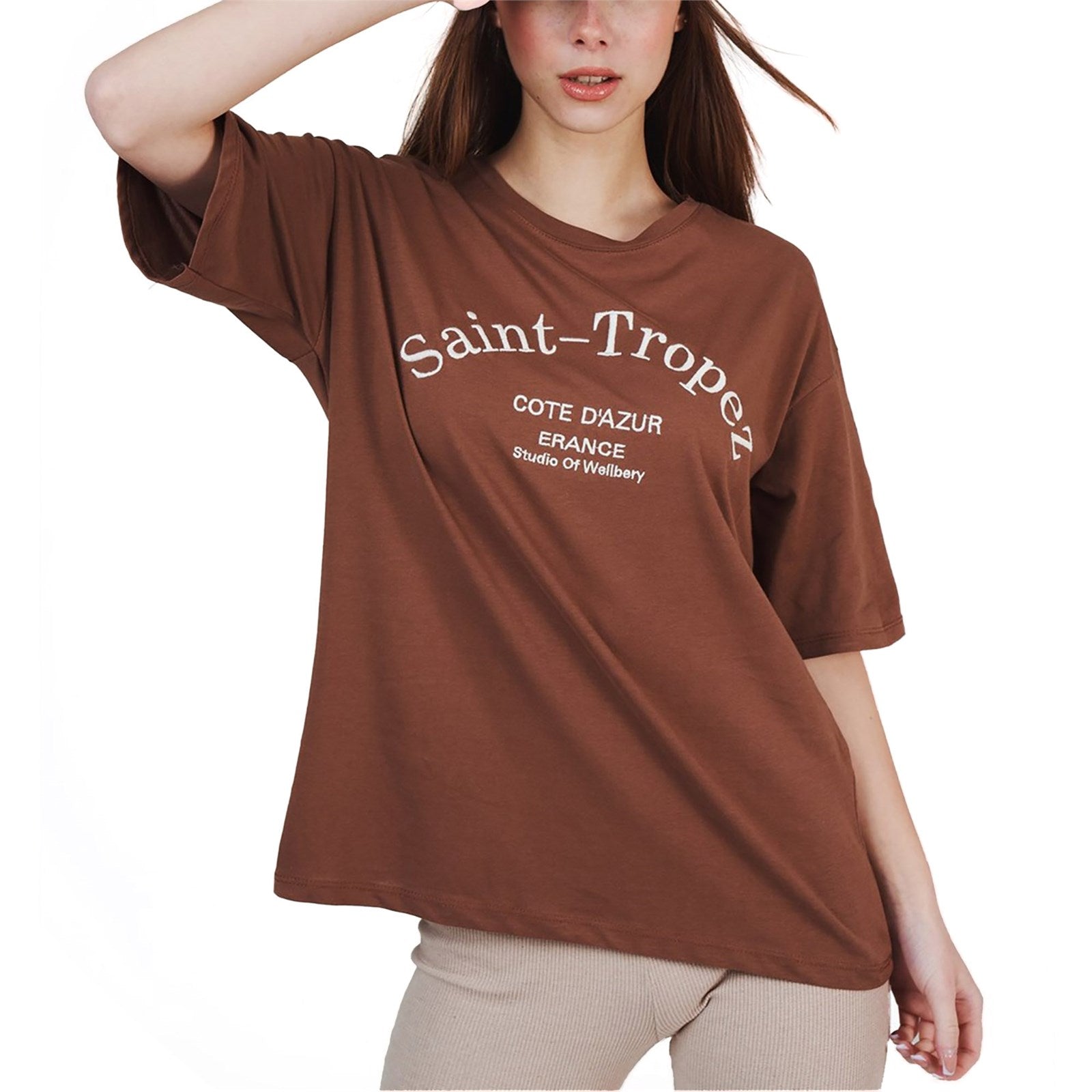 Ambar Women St Tropez Printed Tshirt