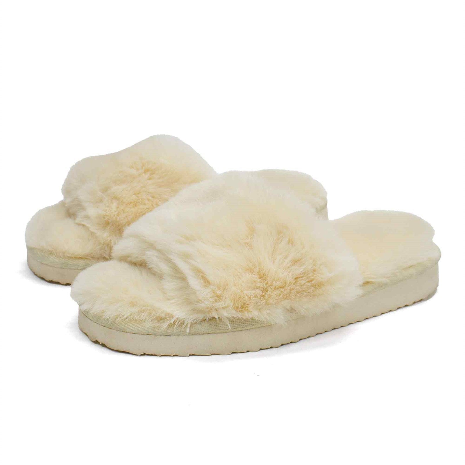 Inc Women Dinnaa Faux Fur Slide Slipper