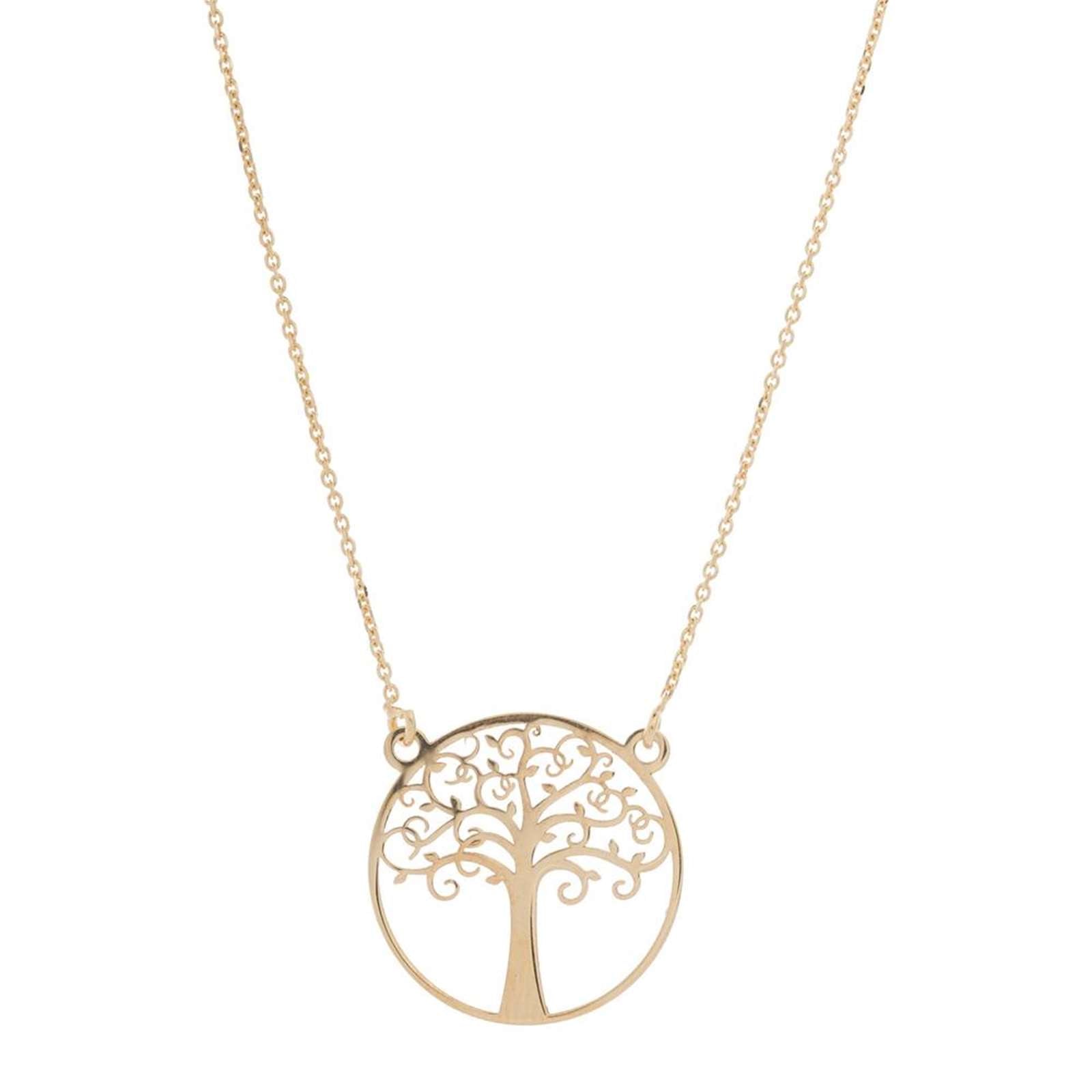 Athra Women Round Tree Of Life Necklace With Extension