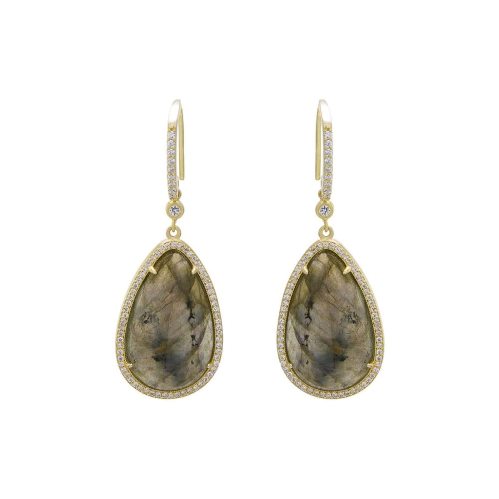 Athra Women Cabachon Teardrop Earring