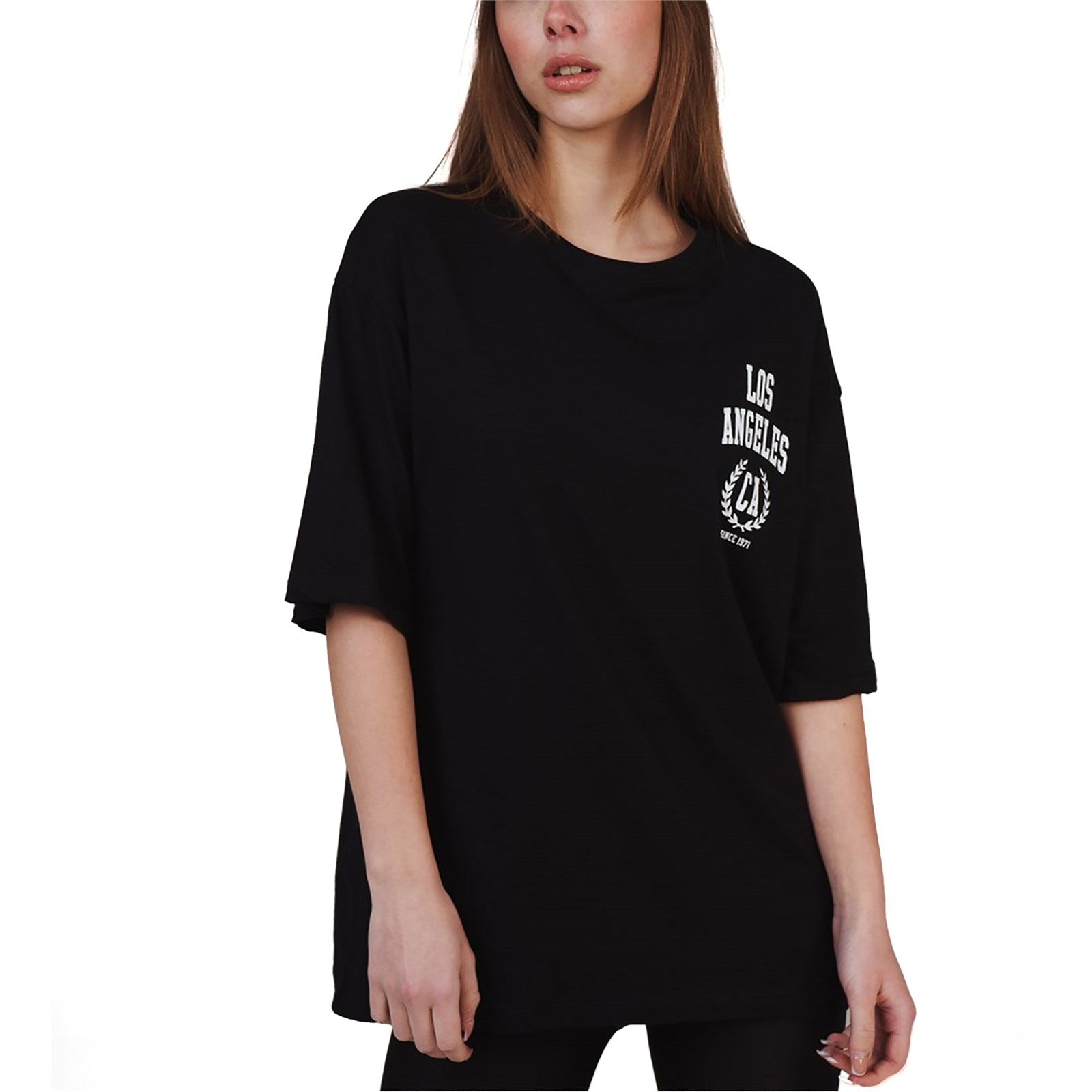 Ambar Women La Logo Relaxed Fit T-Shirt