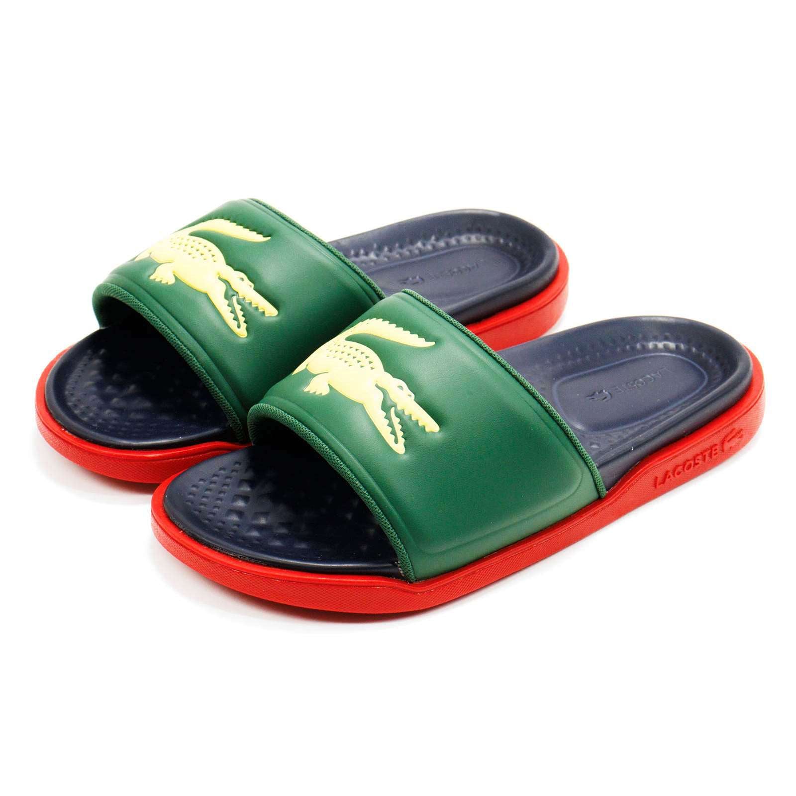 Lacoste Men Croco Dualiste 1122 2 Slide Sandals