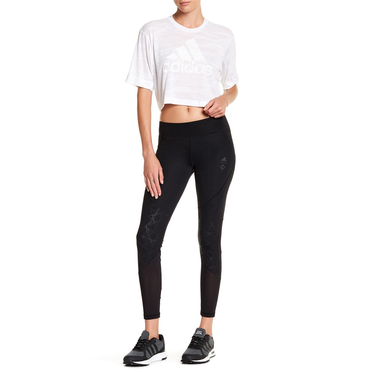 Adidas Women Wanderflex Mix It Up Cut And Sewn Tight Leggings