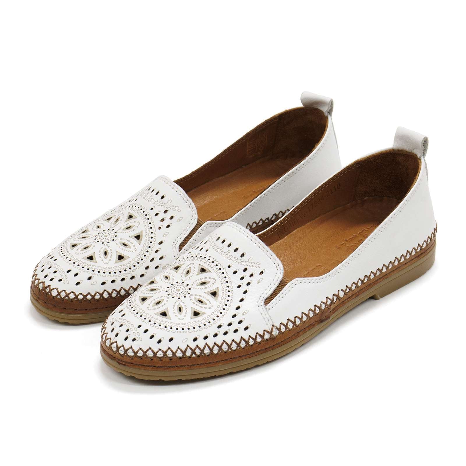 Spring Step Women Ingrid Perforated Leather Slip-On