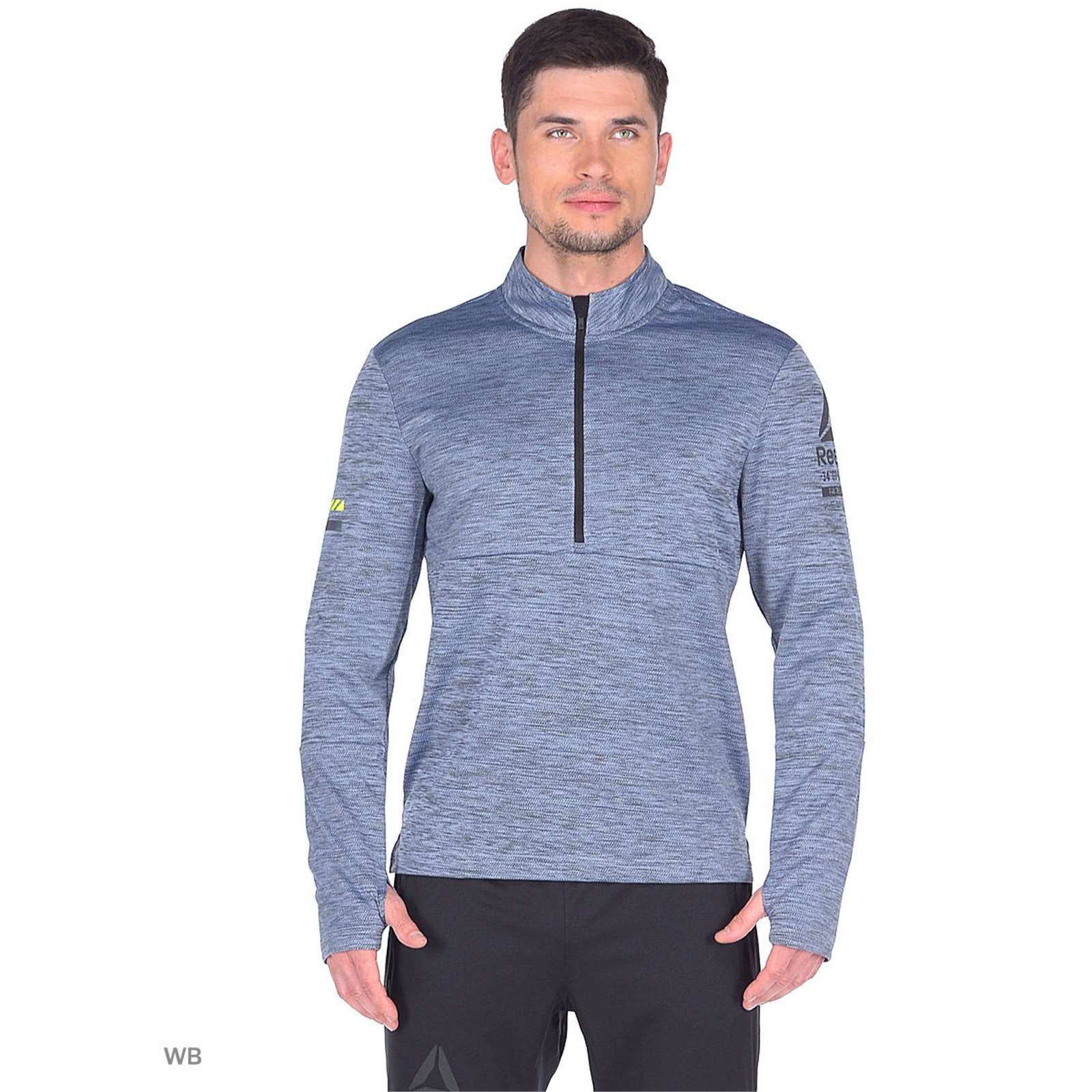 Reebok Men One Series Long Sleeve 1/2 Zip Hoodie