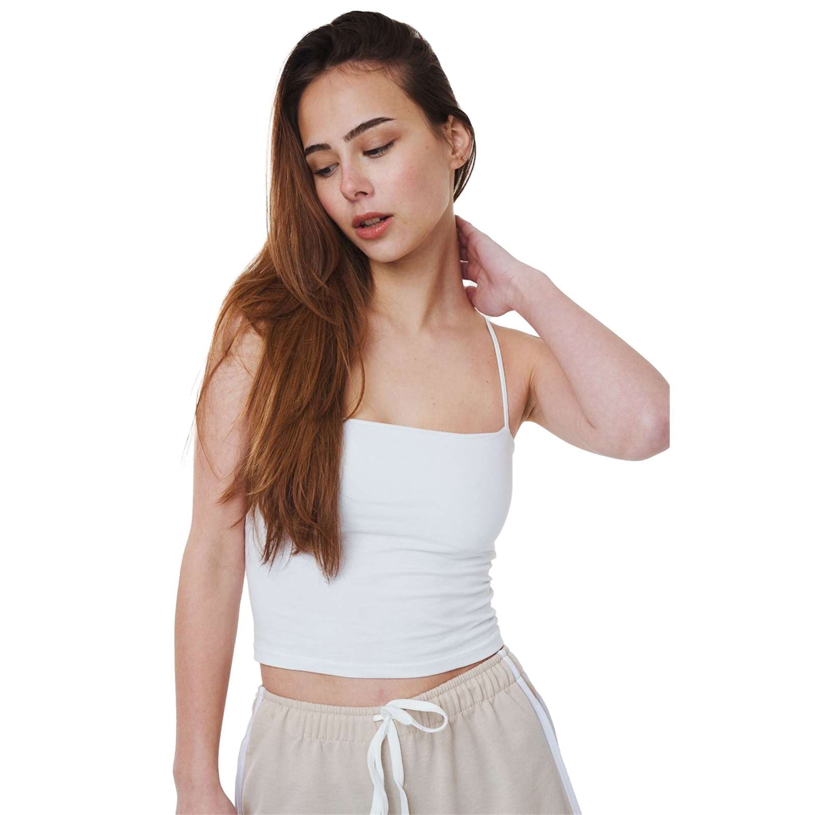 Ambar Women Basic Plain Top With Thin Straps