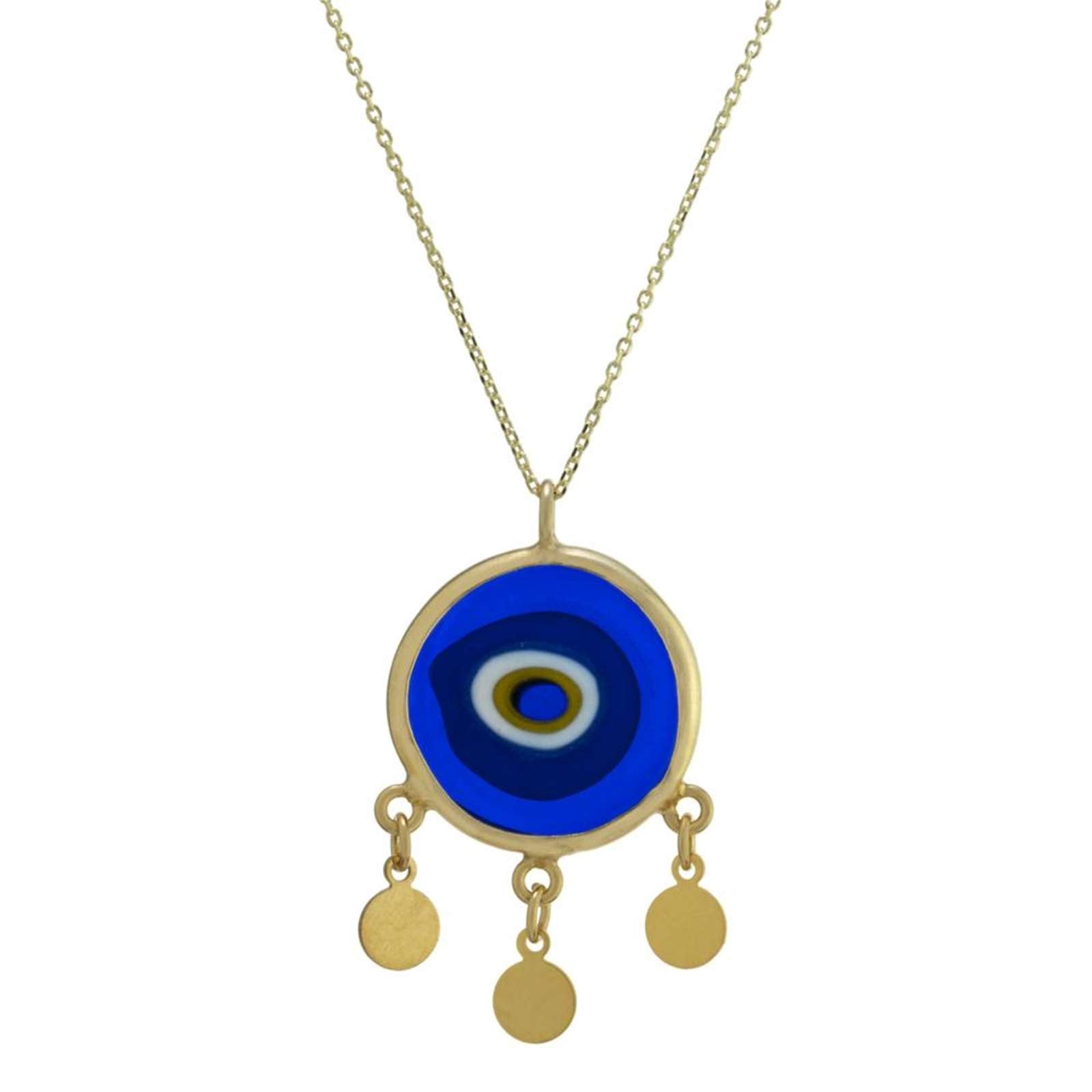 Athra Women Dark Blue Guardian Eye Necklace With Extension