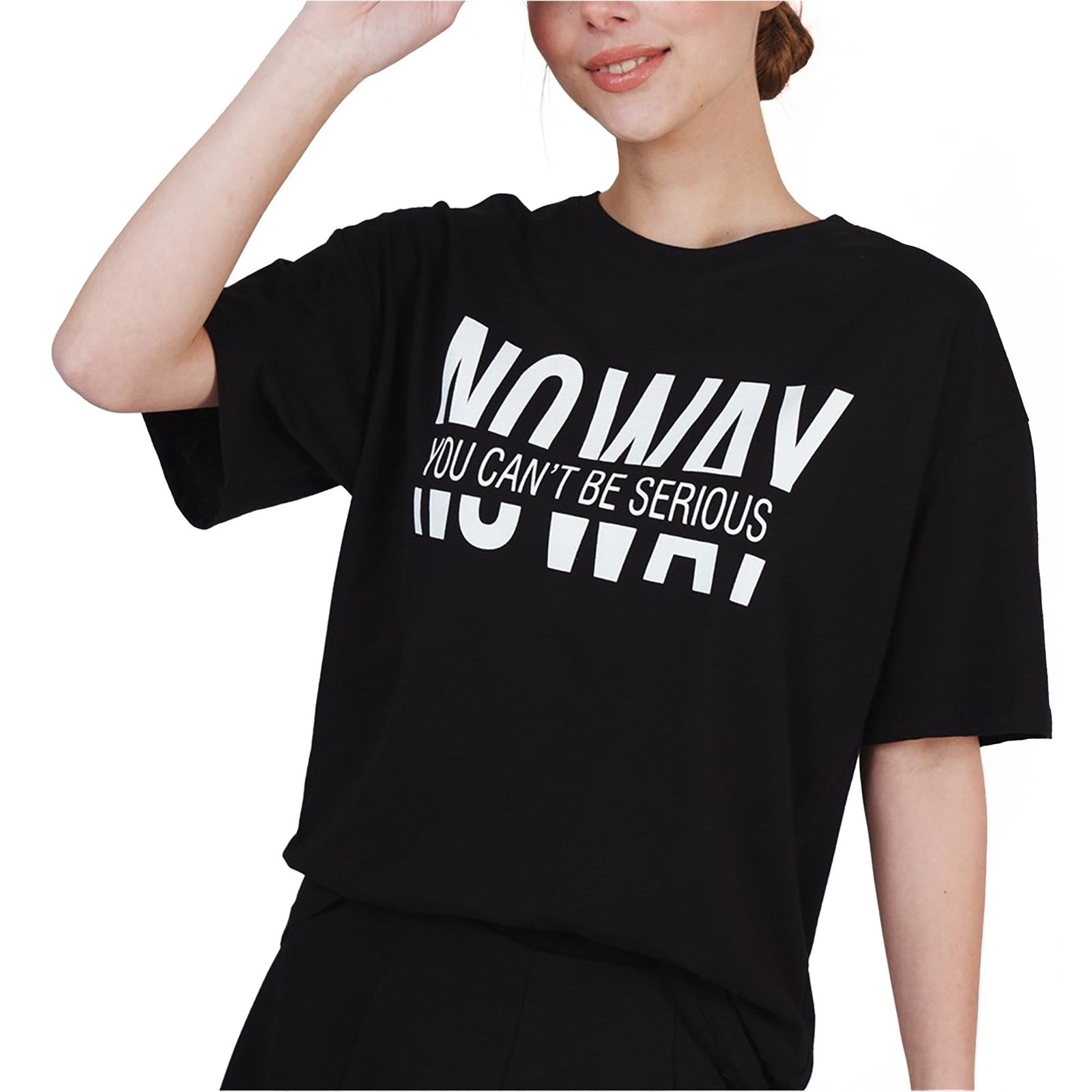 Ambar Women No Way Printed Relaxed Fit T-Shirt