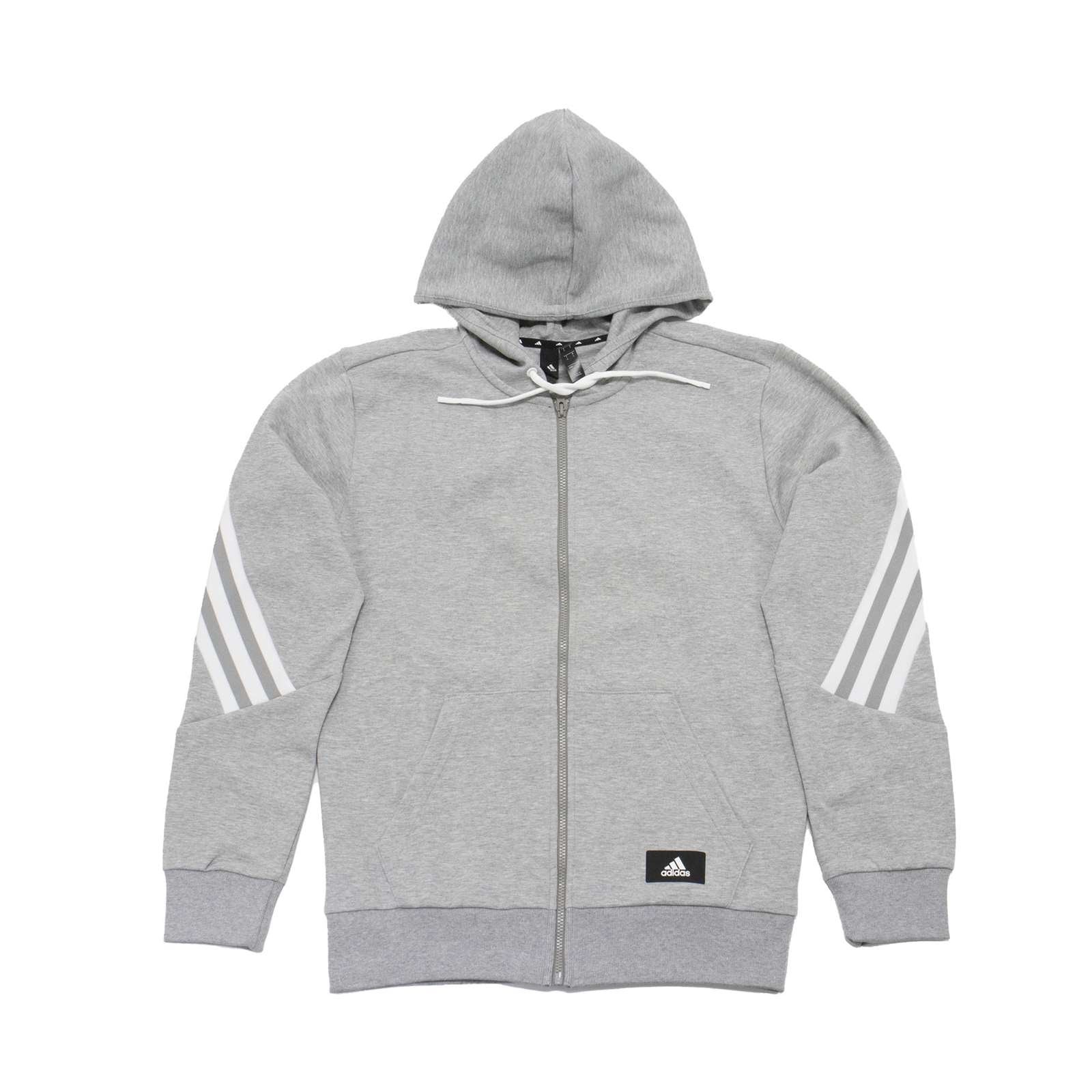 Adidas Men Future Icons Three Stripes Full-Zip Hoodie