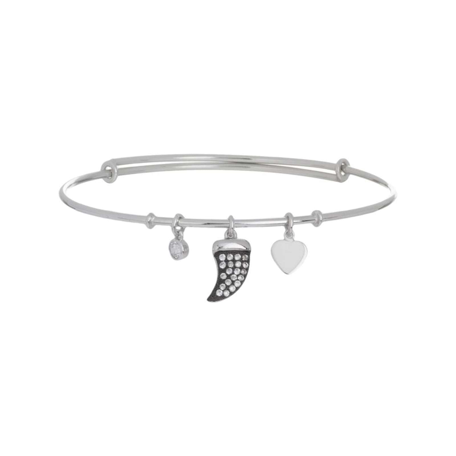 Athra Women Adjustable Horn Charm Bangle