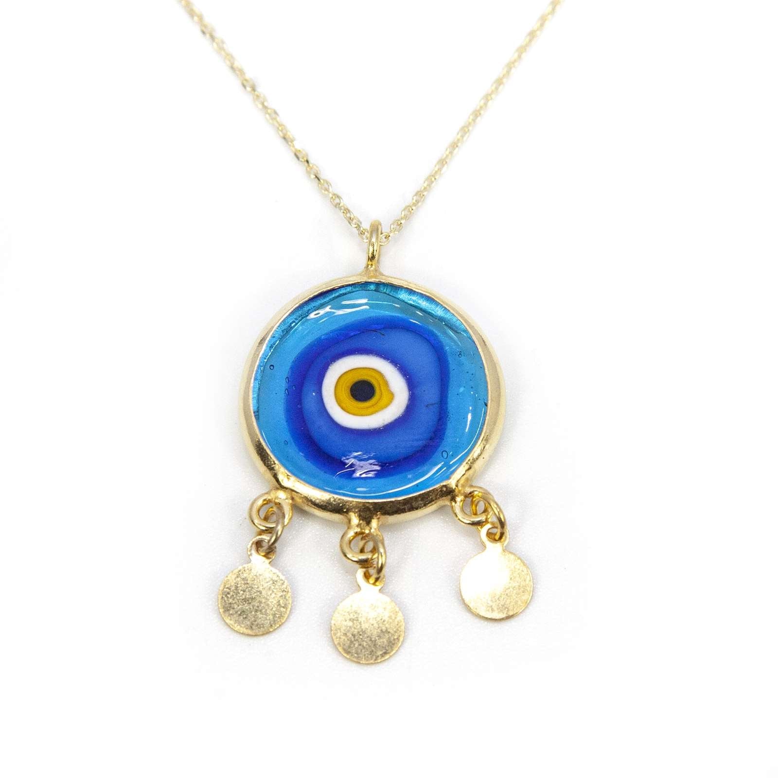 Athra Women Blue Guardian Eye Necklace With Extension