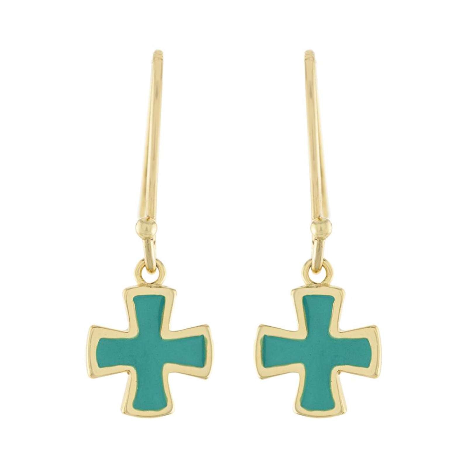 Athra Women Cross Drop Earring