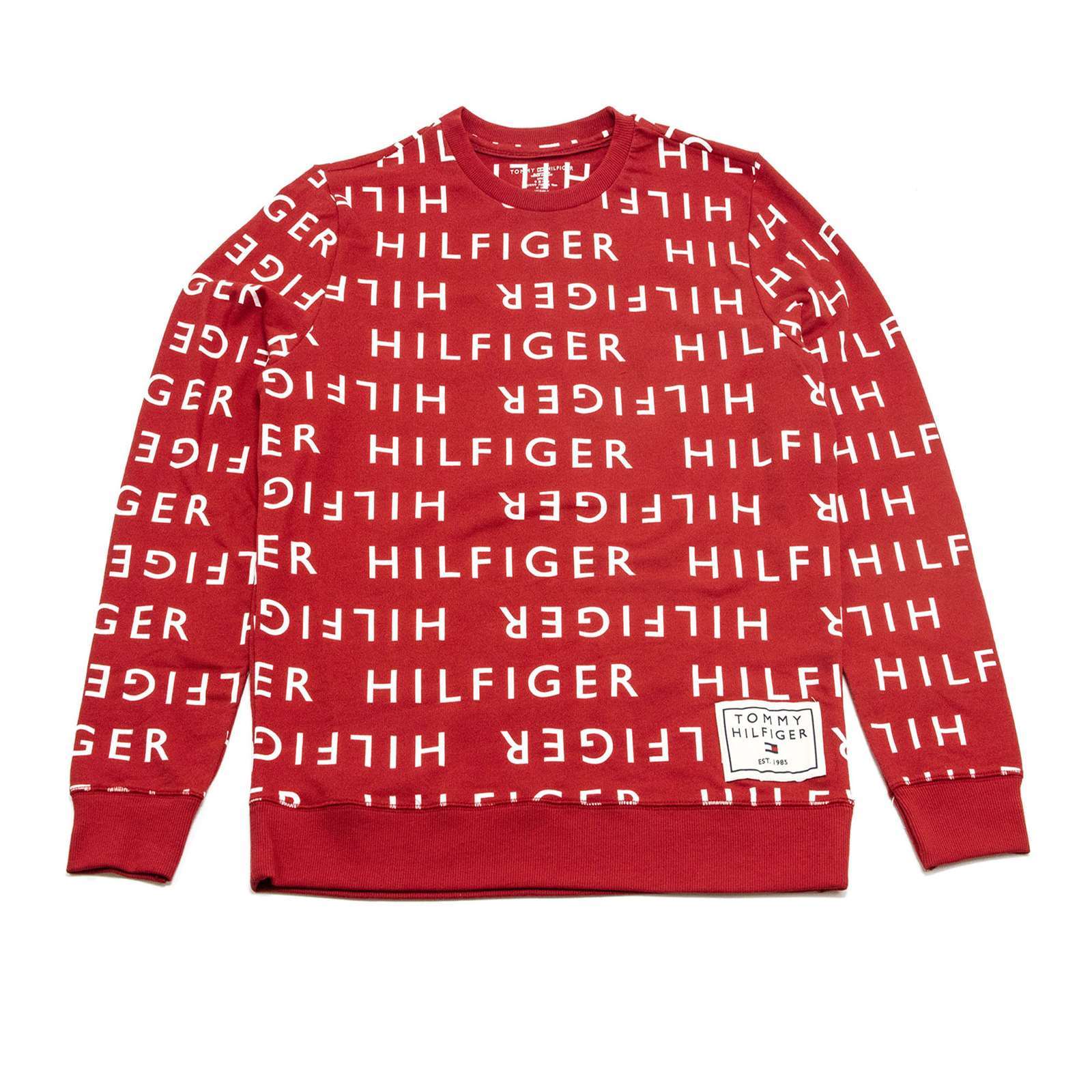 Tommy Hilfiger Men Allover Hilfiger Brush Fleece Crewneck