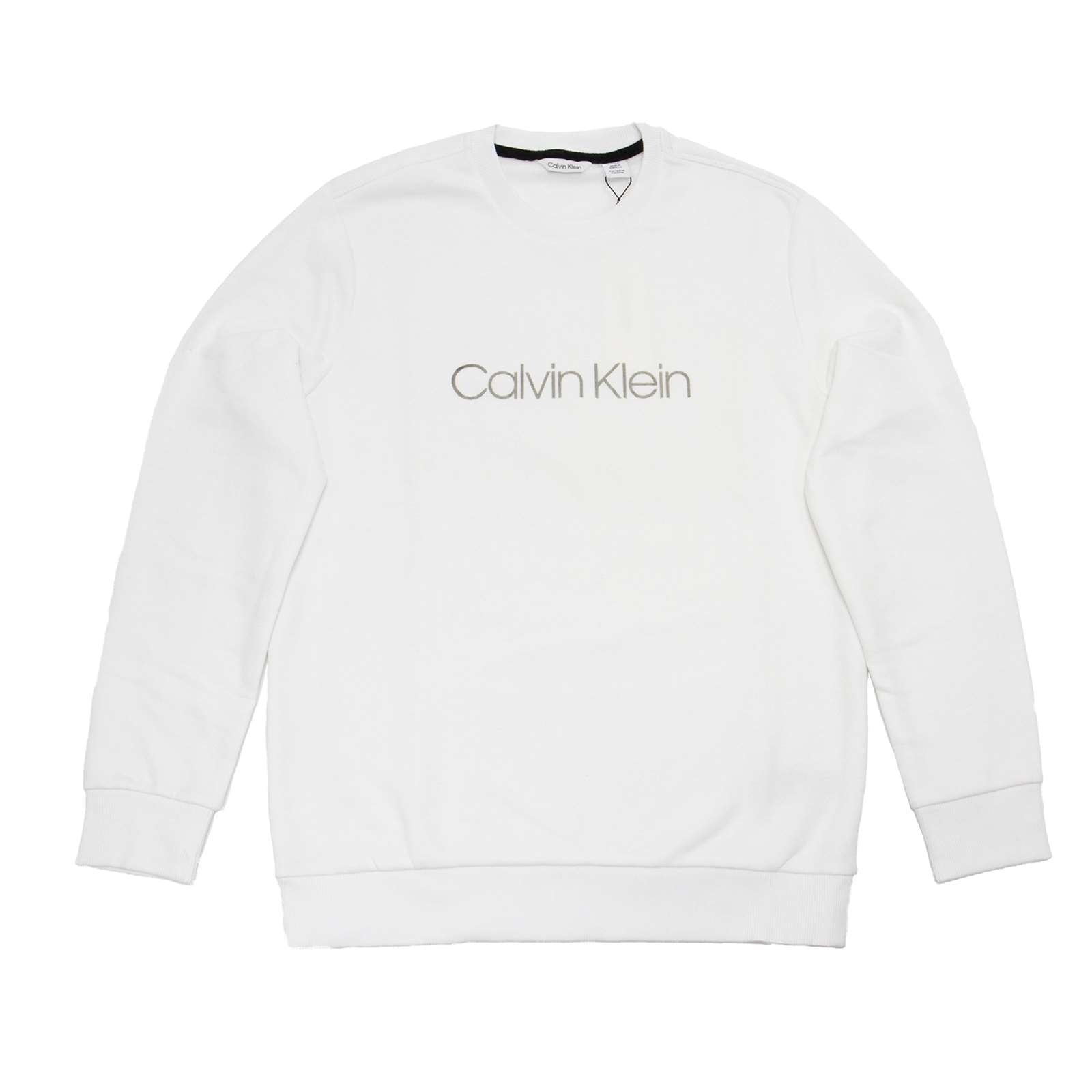 Calvin Klein Men Long Sleeve Herringbone Crewneck Sweatshirt