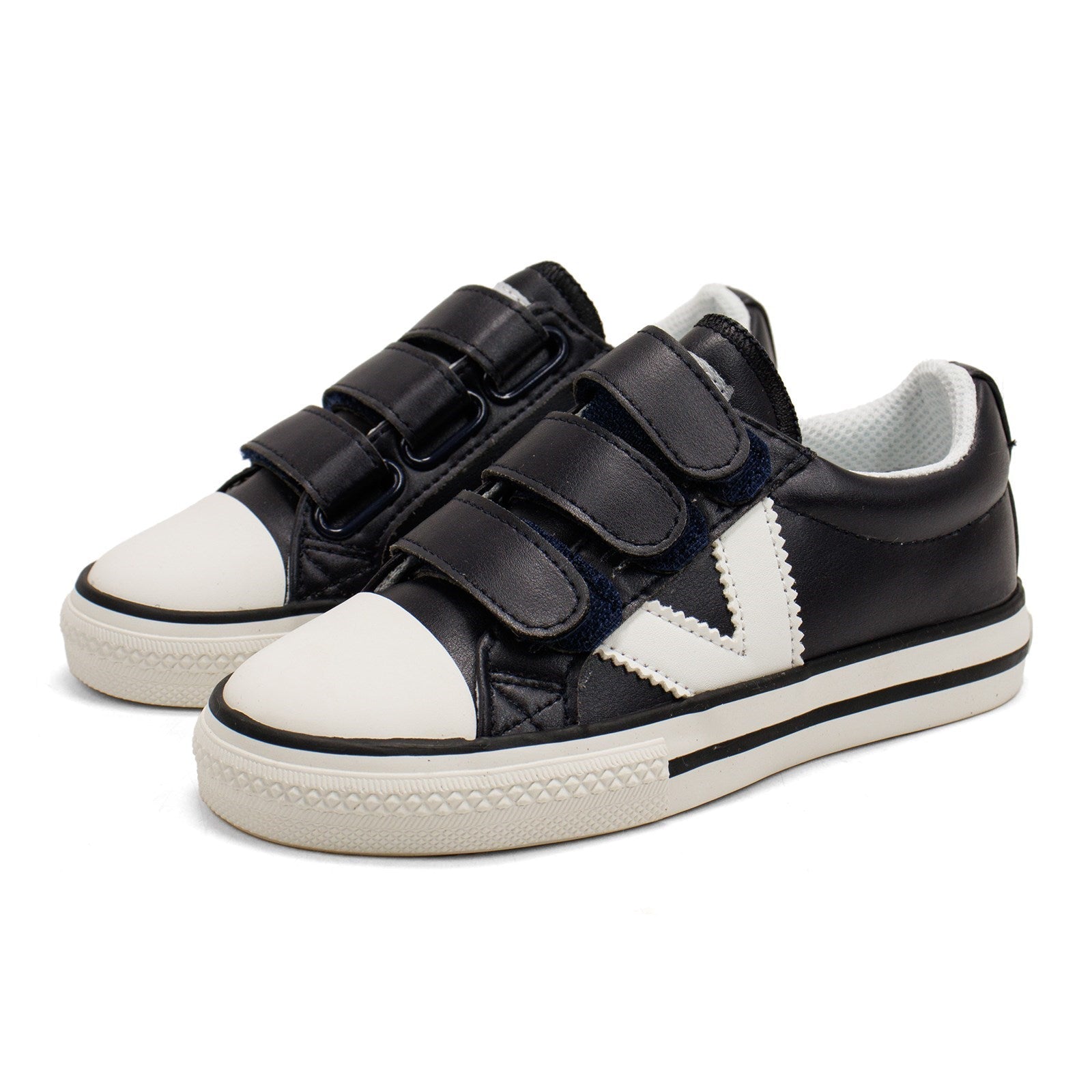 Victoria Boy Tribu Contrast Faux Leather Straps Sneaker