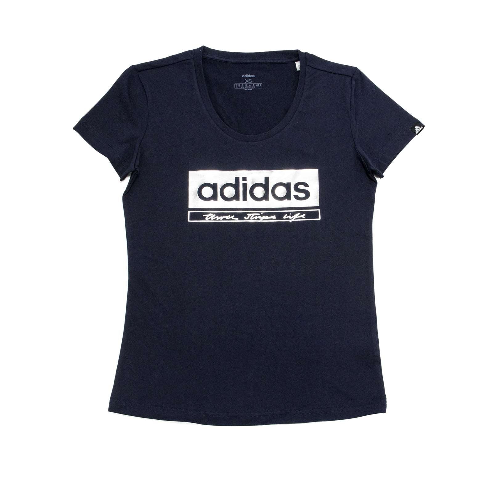 Adidas Women Foil Graphic Crew Neck Tee